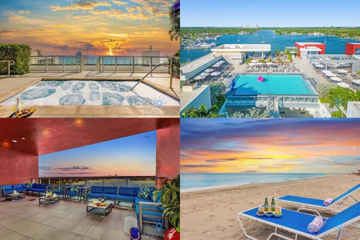 Lx Oasis Beachfront-Rt Infinity Pool Hollywood Exteriör bild